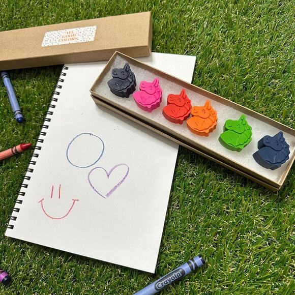 2/$30 Unicorn Popsicle Crayons (6), Kids Girls Unicorn Magical Whimsical Gift - Picture 1 of 9